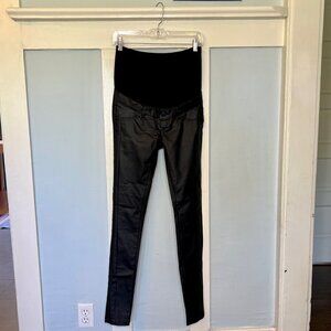 Mama Licious Faux Leather Skinny Maternity Pants